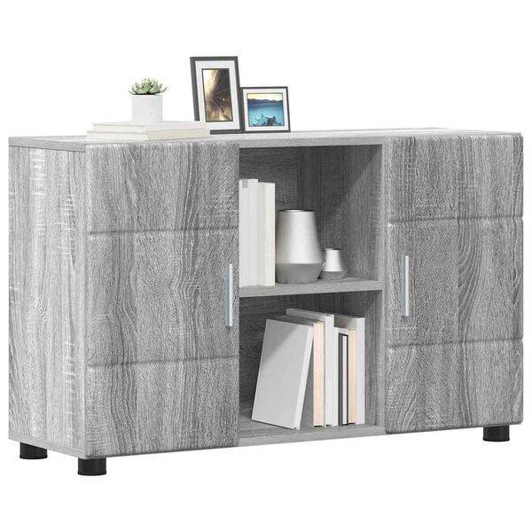 vidaXL Sideboard Gr&aring; Sonoma 88,5 x 30,5 x 55,5 cm Konstrueret tr&aelig;