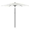 vidaXL haveparasol med st&aring;lstang 268x268x226 cm hvid