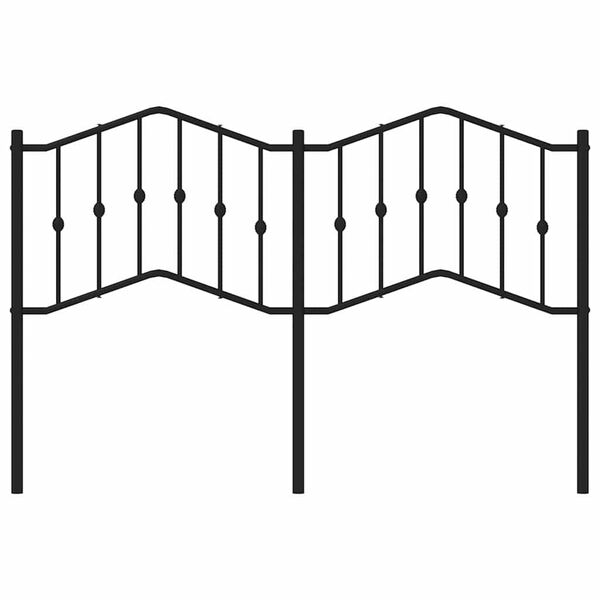 vidaXL udskiftningsgavl 150 cm metal sort