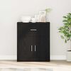 vidaXL Sideboard med skuffe Sort eg 60 x 31 x 70 cm Konstrueret tr&aelig;