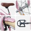 vidaXL B&oslash;rnecykel 24 tommer til 8-12 &aring;r Lys pink