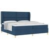 vidaXL Box spring seng med hovedg&aelig;rde Bl&aring; 200 x 200 cm Stof