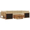 vidaXL Udend&oslash;rs sofagruppe 7 stk. Naturlig og Beige Polyester