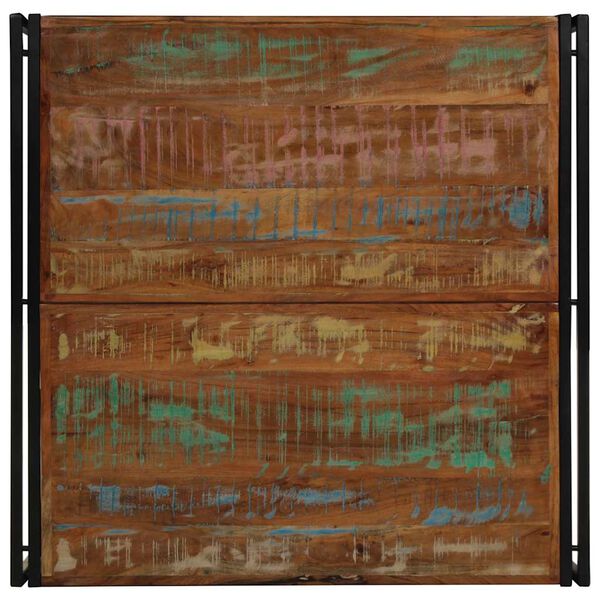 vidaXL sofabord 100x100x35 cm massivt genbrugstræ flerfarvet