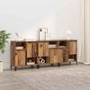 vidaXL Sideboards 3 pcs Gammelt tr&aelig; 60 x 35 x 70 cm Konstrueret tr&aelig;