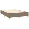 vidaXL Boxspring sengeramme 140x200 cm stof gr&aring;brun