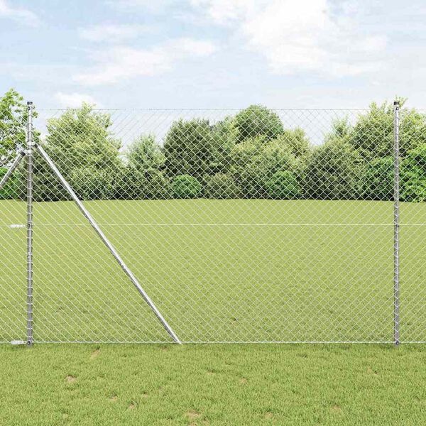 vidaXL Hegnsp&aelig;l S&oslash;lv 10 x 1,6 m (40 x 40 mm mesh) St&aring;l