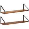 vidaXL V&aelig;ghylder 2 stk. Gammelt tr&aelig; 60 x 16 x 15,5 cm