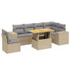 vidaXL sofas&aelig;t til haven 7 dele med hynder polyrattan beige