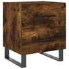 vidaXL sengebord 40x35x47,5 cm konstrueret tr&aelig; r&oslash;get egetr&aelig;