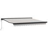 vidaXL Udtr&aelig;kkelig markise Lys Gr&aring; og Hvid 350 x 250 cm Stof og Metal