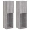 vidaXL tv-borde 2 stk. med LED-lys 30,5x30x102 cm gr&aring; sonoma-eg
