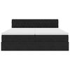 vidaXL osmannisk sengeramme med madrasser 180x200 cm fløjl sort