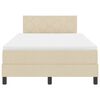 vidaXL Box spring seng med madras med LED Creme 120 x 190 cm Stof