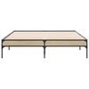 vidaXL sengestel 140x190 cm konstrueret tr&aelig; og metal sonoma-eg