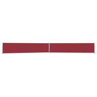 vidaXL sammenrullelig sidemarkise til terrassen 140x1200 cm rød
