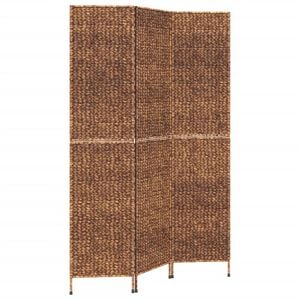 vidaXL rumdeler med 3 paneler 122x180 cm vandhyacint brun