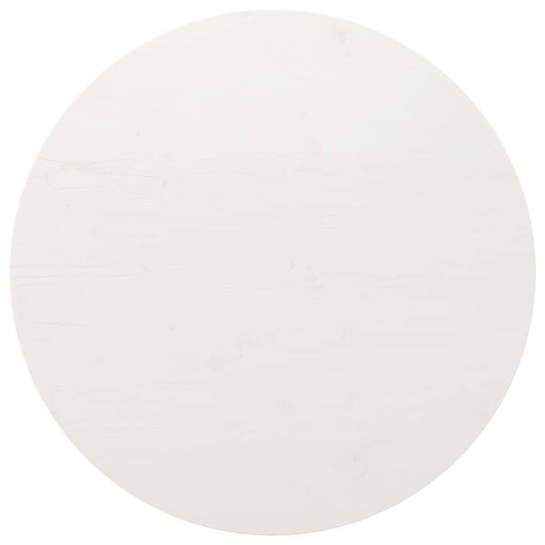 vidaXL bordplade &Oslash;80x3 cm rundt massivt fyrretr&aelig; hvid
