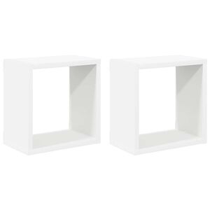 vidaXL v&aelig;ghylder 2 stk. 26x15x26 cm kubeformet hvid