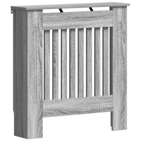 vidaXL Radiatorcover Grå Sonoma 78 x 19 x 81,5 cm Konstrueret træ