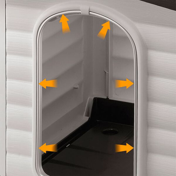 Ferplast hundehus Villa 90 gr&aring; 88 x 72 x 65 cm 87255099