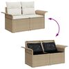 vidaXL Havesofa Sæt med pude med opbevaring 13 pcs Beige og creme