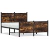 vidaXL sengeramme uden madras 120x200 cm metal r&oslash;get egetr&aelig;sfarve