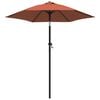 vidaXL parasol 200x224 cm aluminium terracotta