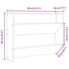 vidaXL v&aelig;gh&aelig;ngt skoskab 80x18x60 cm konstrueret tr&aelig; sonoma-eg