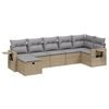 vidaXL havesofas&aelig;t 7 dele med hynder polyrattan beige
