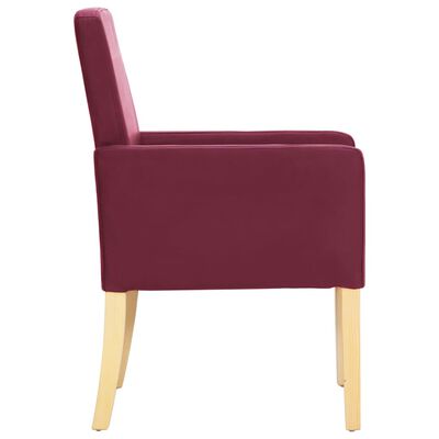 spisebordsstole 2 stk. rødvinsfarvet vidaXL.dk