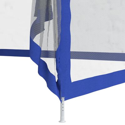 vidaXL pavillon med dobbelt tag 3x3x2,68 m stof blå