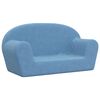 vidaXL 2-personers sofa bl&oslash;dt plys bl&aring;
