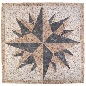 vidaXL Mosaikfliser Vind M&oslash;nster Flerfarvet 120 x 120 cm Marmor