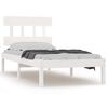 vidaXL sengeramme 100x200 cm massivt tr&aelig; hvid