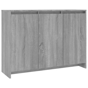 vidaXL sk&aelig;nk 102x33x75 cm konstrueret tr&aelig; gr&aring; sonoma-eg