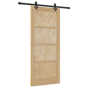 vidaXL Skyded&oslash;r ORKDAL 86 x 198,5 cm Massivt fyrretr&aelig; Naturfarvet
