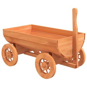 vidaXL dekorativ vogn 70x43x54 cm massivt fyrretr&aelig;