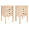 vidaXL sengeborde 2 stk. 40x35x61,5 cm massivt fyrretr&aelig;