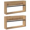 vidaXL Magasin Rack med hylde 2 stk. Artisan Egetr&aelig; 60 x 12 x 30 cm