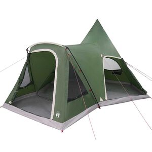 vidaXL Teepee Telt med tag med opbevaring Gr&oslash;n 545 x 450 x 295 cm