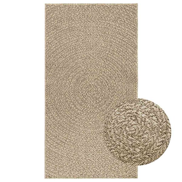 vidaXL gulvt&aelig;ppe ZIZUR beige 80x150 cm jute-look indend&oslash;rs og udend&oslash;rs
