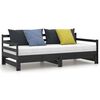 vidaXL daybed med udtræk 2x(90x200) cm massivt fyrretræ sort