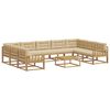vidaXL Udend&oslash;rs sofagruppe med pude 10 pcs Hvid og Beige