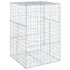 vidaXL gabionkurv med cover 100x100x150 cm galvaniseret jern