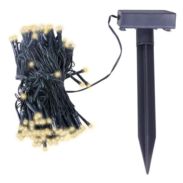 vidaXL LED-solcellelys juledekoration varm hvid