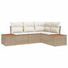 vidaXL Havesofa S&aelig;t 5 stk. Beige Poly rattan