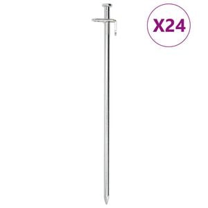 vidaXL teltpl&oslash;kker 24 stk. 30 cm 8 mm galvaniseret st&aring;l