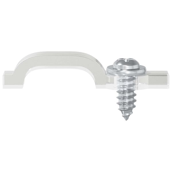 vidaXL LED Strip Clips 12 pcs Transparent 23,8 x 7,3 x 4,3 mm