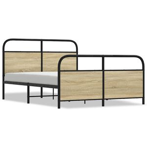 vidaXL sengeramme uden madras 137x190 cm sonoma-eg